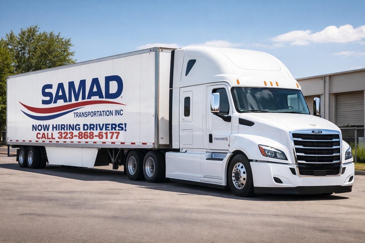 Samad Transportation truck: now hiring drivers